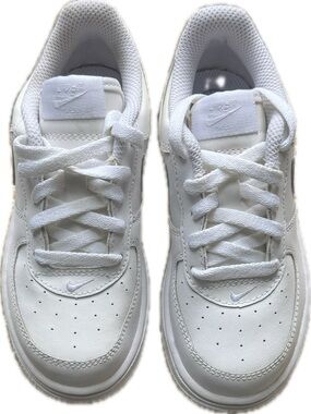 Nike Kids White Low-Top Leather Sneakers AF1